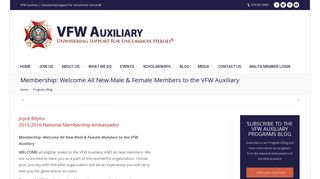 Membership: Welcome All New Male & Female Members to the VFW ...