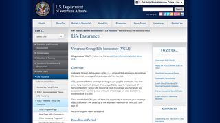 Veterans Group Life Insurance (VGLI) - Life Insurance
