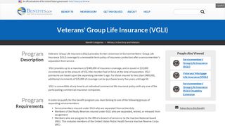 Veterans' Group Life Insurance (VGLI) | Benefits.gov