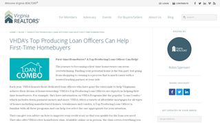 VHDA's Top Producing Loan Officers Can Help First-Time ...
