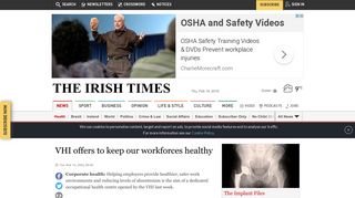 VHI offers to keep our workforces healthy - Irish Times