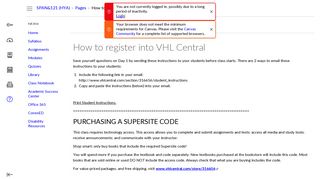 How to register into VHL Central: 1394B672 - SPAN&121 Spanish I