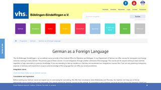 German as a Foreign Language | Volkshochschule Böblingen ...