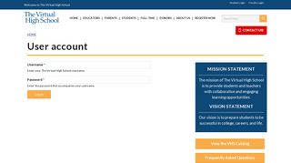 User account | The Virtual High School