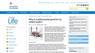 Why is a patient portal good for my child's health? | Ascension Via Christi