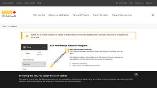 VIA Préférence Reward Program | VIA Rail