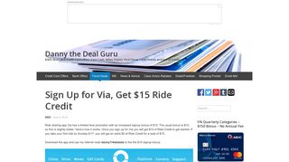 Sign Up for Via, Get $15 Ride Credit - Danny the Deal Guru