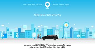 Via | Ride Home Safe with Via