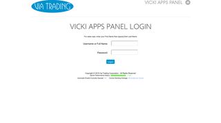 Vicki Apps Panel Login - Via Trading