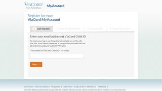 MyAccount | Registration - Step 1 - ViaCord