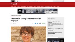 The woman taking on ticket website Viagogo - BBC News