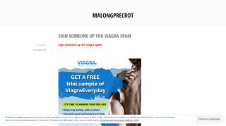 Sign someone up for viagra spam — malongprecrot