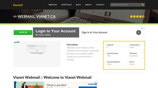 Webmail.vianet.ca - Website data analysis by Danetsoft.com