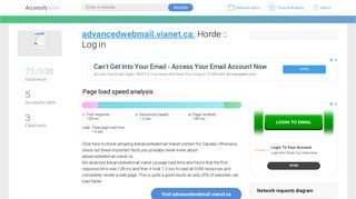 Access advancedwebmail.vianet.ca. Horde :: Log in