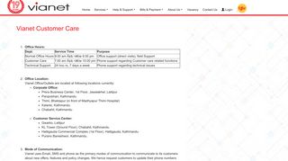 Vianet Customer Care | Vianet Communications Pvt. Ltd.