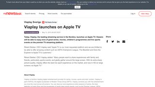 Viaplay launches on Apple TV - Viaplay Sverige - Mynewsdesk