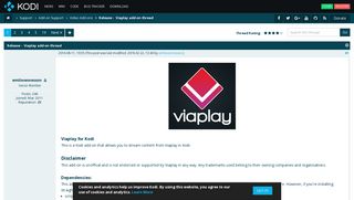 Viaplay add-on thread - Kodi Community Forum