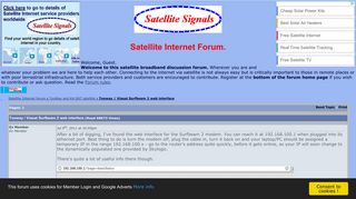Tooway / Viasat Surfbeam 2 web interface - Satellite internet