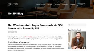 Get Windows Auto Login Passwords via SQL Server with PowerUpSQL