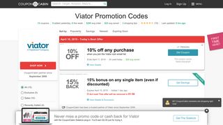 10% Off Viator Coupons & Promotion Codes - February 2019