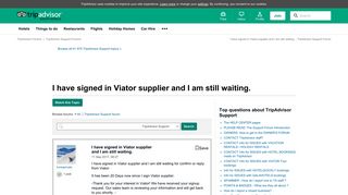 I have signed in Viator supplier and I am still waiting ...