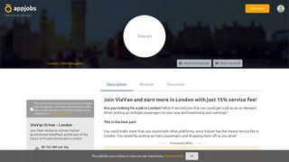 ViaVan - van driver jobs in London - AppJobs