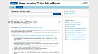 Activating a device with Viaway service : Viaway: International TV ...