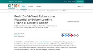 Peak 10 + ViaWest Rebrands as Flexential to Bolster Leading Hybrid ...
