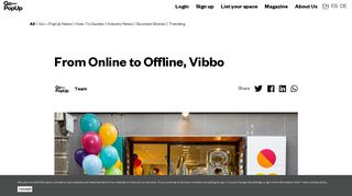 From Online to Offline, Vibbo | Go—PopUp Magazine