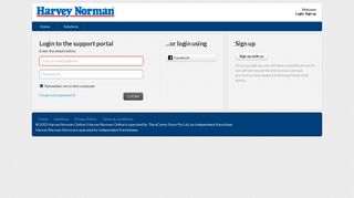 Login to the support portal - Harvey Norman Australia