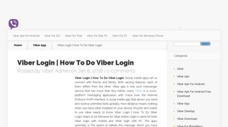 Viber Login | How To Do Viber Login - Viber application
