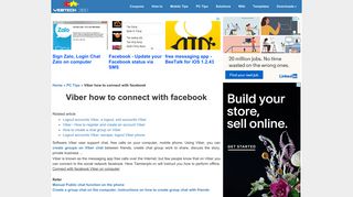 Viber how to connect with facebook - WEBTECH 360