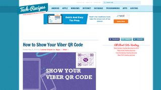 How to Show Your Viber QR Code - Tech-Recipes