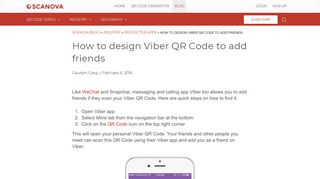 Design Viber QR Code: Here is how to add friends - Scanova