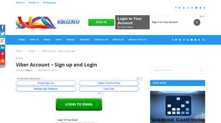 Viber Account - Sign up and Login - Kikguru