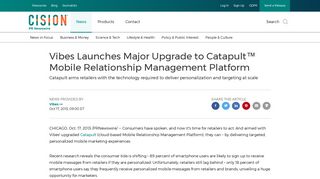 Vibes Launches Major Upgrade to Catapult™ Mobile Relationship ...