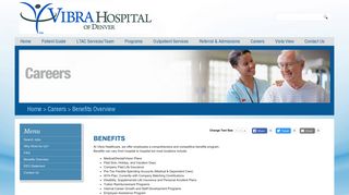 Job Benefits Overview | Vibra Specialty Hospital of Denver