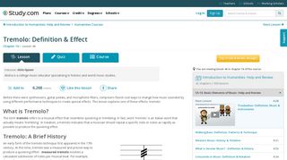 Tremolo: Definition & Effect | Study.com