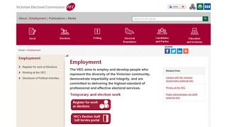 Employment - Victorian Electoral Commission