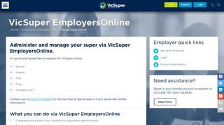 Manage your super online- VicSuper