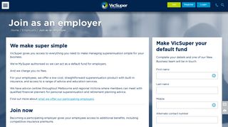 Join as an employer - VicSuper