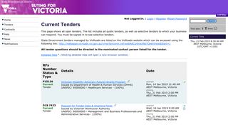 Buying For Victoria - Current Tenders - Tenders VIC