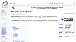 Victoria University, Australia - Wikipedia