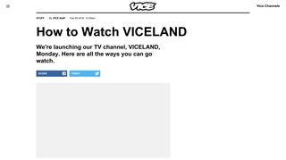 How to Watch VICELAND - VICE - Vice Media
