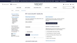 My Account Sign In - Vichy