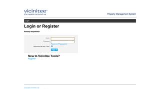 Vicinitee Tools - Sign In