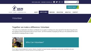 Volunteer - Guelph Humane Society