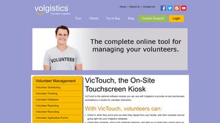 VicTouch - Volunteer Check In System | Vogistics