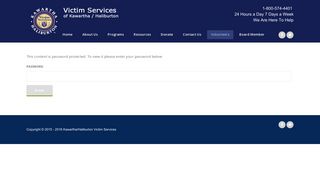 Volunteer Login - Victim Services
