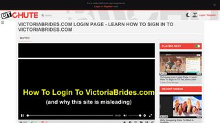 VictoriaBrides.com Login Page - Learn How To Sign In To ... - BitChute